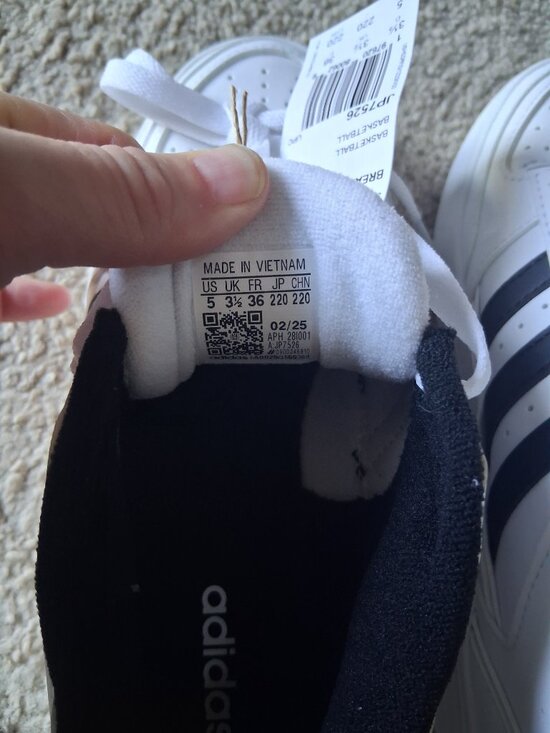 Adidas Womens Break Start Bold JP7526 White /Black stripes Sz 5 - Picture 6 of 7